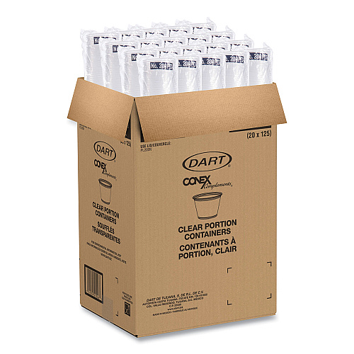 Dart Conex Complements Portion/Medicine Cups, 2 oz, Clear, 125/Bag, 20 Bags/Carton (200PC)