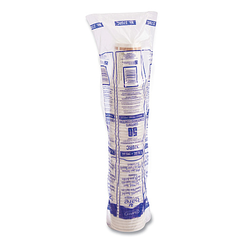SOLO Bare Eco-Forward Recycled Content PCF Paper Hot Cups, ProPlanet Seal, 10 oz, Green/White/Beige, 1,000/Carton (370RC)