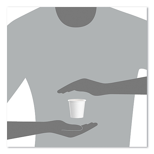 SOLO Single-Sided Poly Paper Hot Cups, 4 oz, White, 50 Bag, 20 Bags/Carton (374W2050)