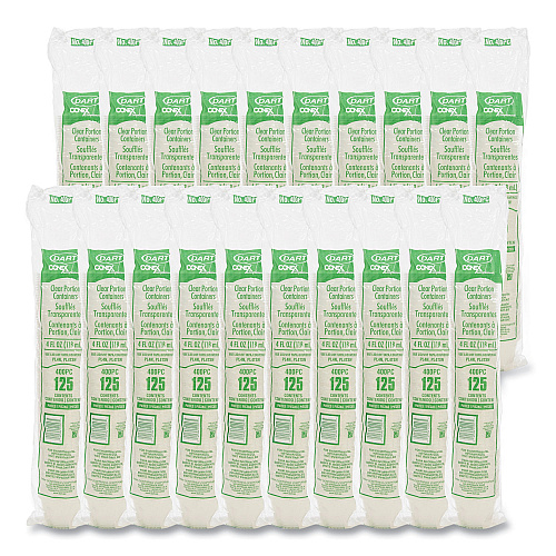 Dart Conex Complements Portion/Medicine Cups, 4 oz, Clear, 125/Bag, 20 Bags/Carton (400PC)