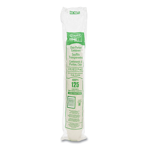 Dart Conex Complements Portion/Medicine Cups, 4 oz, Clear, 125/Bag, 20 Bags/Carton (400PC)