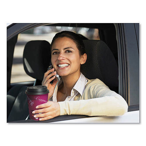 SOLO Paper Hot Drink Cups in Bistro Design, 12 oz, Maroon, 50/Pack (412SINPK)