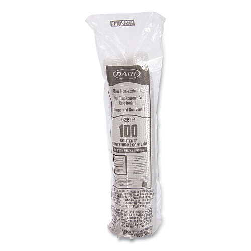 SOLO PETE Plastic Flat Cold Cup Lids, Fits 12 oz to 24 oz Cups, Clear, 1,000/Carton (626TP)