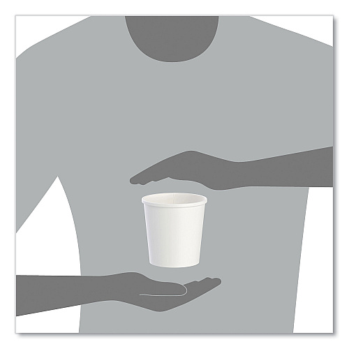 SOLO Flexstyle Double Poly Paper Containers, 16 oz, White, Paper, 25/Pack, 20 Packs/Carton (H4165U)