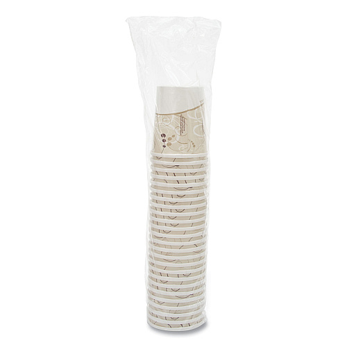 SOLO Flexstyle Double Poly Paper Containers, 32 oz, Symphony Design, Paper, 25/Pack, 20 Packs/Carton (H4325SYM)