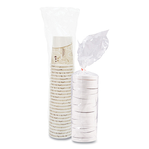 SOLO Flexstyle Double Poly Food Combo Packs, 32 oz, Symphony, Paper, 25 Cups and 25 Lids/Pack, 10 Packs/Carton (KHB32ASYM)