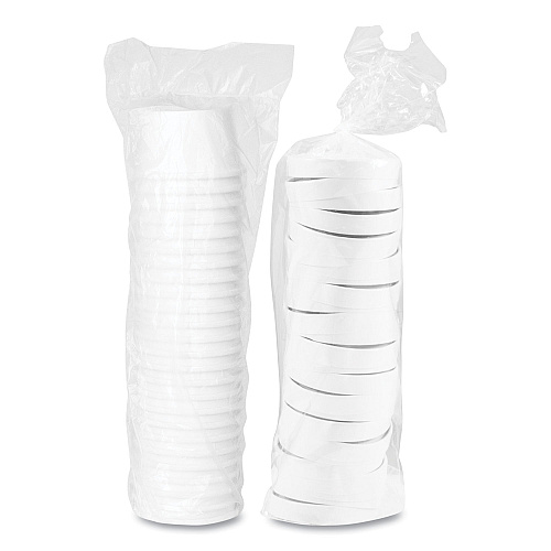 SOLO Flexstyle Double Poly Food Combo Packs, 8 oz, White, Paper, 25/Pack, 10 Packs/Carton (KHSB8AWH)