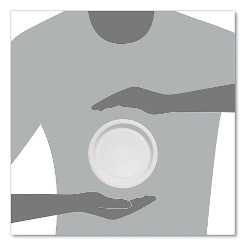 SOLO Bare Eco-Forward Clay-Coated Paper Plate, ProPlanet Seal, 6" dia, White/Brown/Green, 1,000/Carton (MP6B)