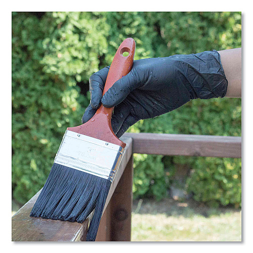 GloveWorks by AMMEX Nitrile Exam Gloves, Powder-Free, 6 mil, X-Large, Black, 100 Gloves/Box, 10 Boxes/Carton (GWBEN48100CT)