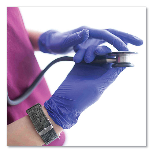 AMMEX Professional Nitrile Exam Gloves, Powder-Free, Small, 3 mil Thick, 9.5" Long, Indigo, 100/Box, 10 Boxes/Carton (AINPF42100)
