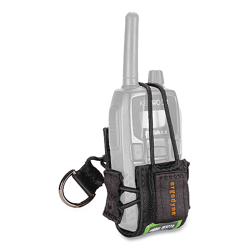 ergodyne Squids 3772 Radio Holster Trap, Small, 1 x 2 x 4, Polyester, Black (19772)