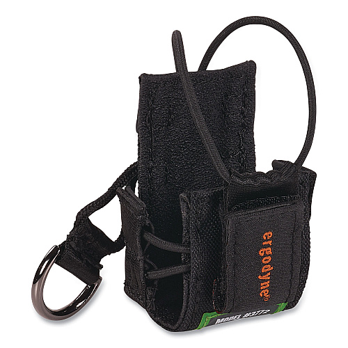 ergodyne Squids 3772 Radio Holster Trap, Large, 1.5 x 2 x 5, Polyester, Black (19773)