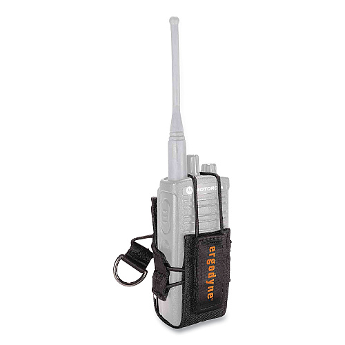ergodyne Squids 3772 Radio Holster Trap, Large, 1.5 x 2 x 5, Polyester, Black (19773)