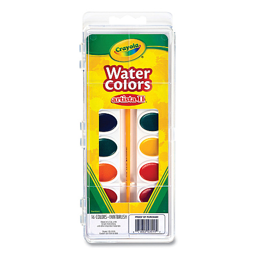 Crayola Watercolor Mixing Set, 7 Assorted Colors, Palette Tray (530081)