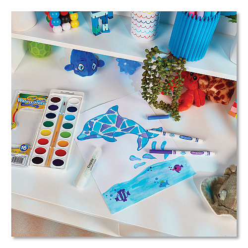 Crayola Watercolor Mixing Set, 7 Assorted Colors, Palette Tray (530081)