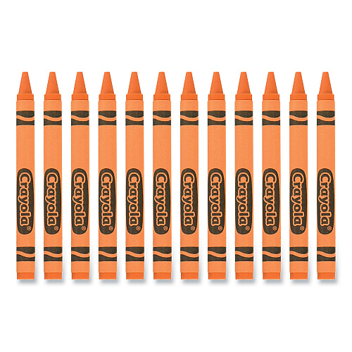 Crayola Bulk Crayons, Orange, 12/Box (520836036)