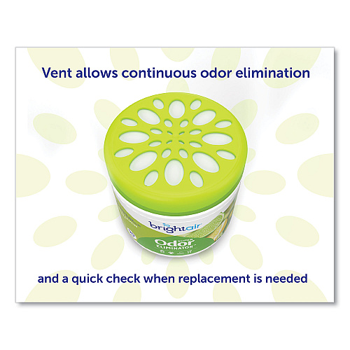 Bright Air Super Odor Eliminator, Zesty Lemon and Lime, 14 oz Jar, 6/Carton (900248)