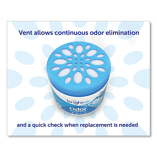 Bright Air Super Odor Eliminator, Cool and Clean, Blue, 14 oz Jar, 6/Carton (900090CT)