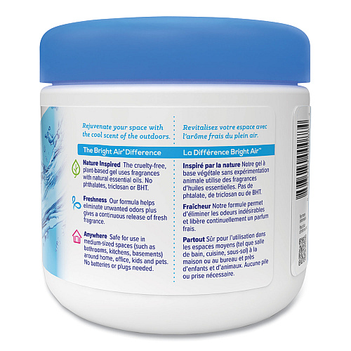 Bright Air Super Odor Eliminator, Cool and Clean, Blue, 14 oz Jar (900090EA)