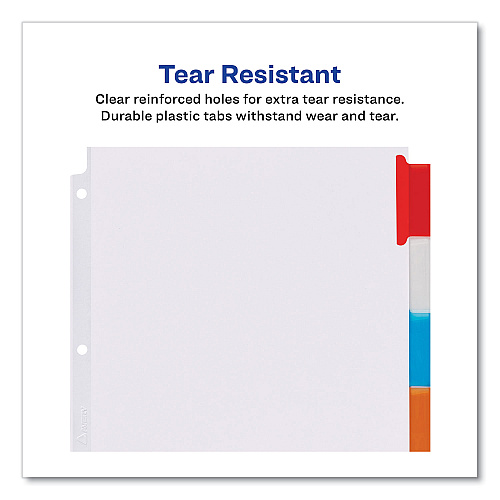 Avery Insertable Big Tab Dividers, 8-Tab, 11.13 x 9.25, White, Assorted Tabs, 1 Set (11222)