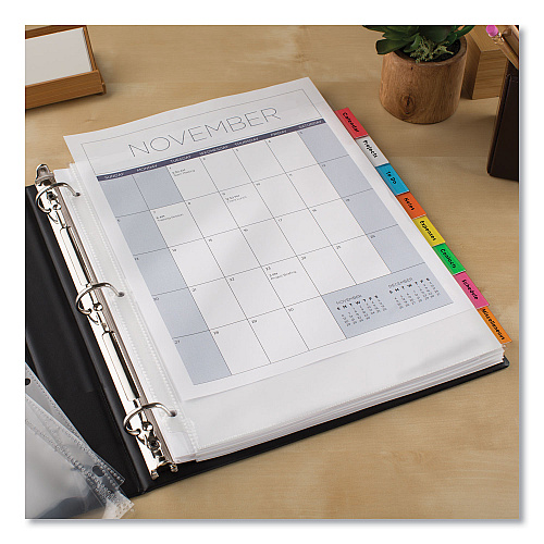 Avery Insertable Big Tab Dividers, 8-Tab, 11.13 x 9.25, White, Assorted Tabs, 1 Set (11222)