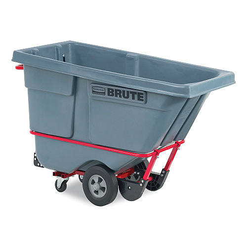 Rubbermaid Commercial BRUTE DURATILT Frame Tilt Truck, Standard Duty, 0.5 cu yd, 850 lb Capacity, Rotomolded Resin/Leakproof Polyethylene, Gray (2192466)