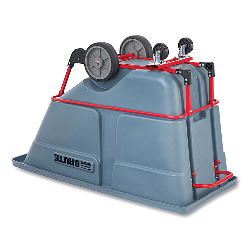 Rubbermaid Commercial BRUTE DURATILT Frame Tilt Truck, Heavy Duty, 1 cu yd, 2,100 lb Capacity, Rotomolded Resin/Leakproof Polyethylene, Gray (2192467)