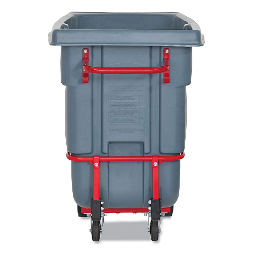Rubbermaid Commercial BRUTE DURATILT Frame Tilt Truck, Heavy Duty, 0.5 cu yd, 1,400 lb Capacity, Rotomolded Resin/Leakproof Polyethylene, Gray (2192465)