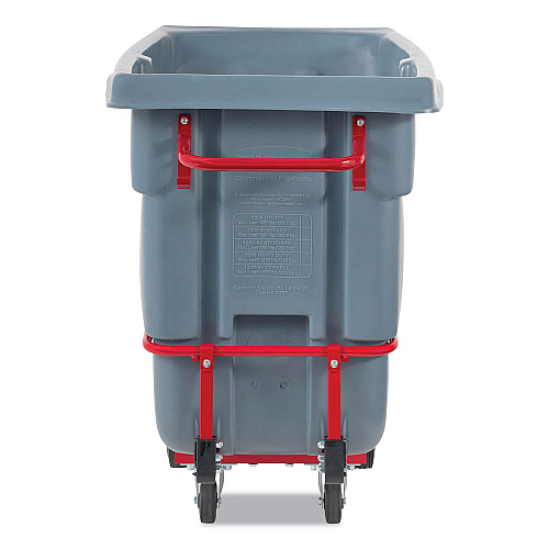Rubbermaid Commercial BRUTE DURATILT Frame Tilt Truck, Standard Duty, 0.5 cu yd, 850 lb Capacity, Rotomolded Resin/Leakproof Polyethylene, Gray (2192466)