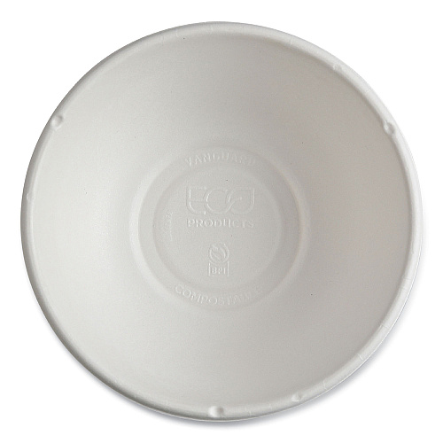 Eco-Products Vanguard Renewable and Compostable Sugarcane Bowls, 16 oz, White, 800/Carton (EPBL16CNFA)