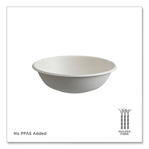 Eco-Products Vanguard Renewable and Compostable Sugarcane Bowls, 16 oz, White, 800/Carton (EPBL16CNFA)