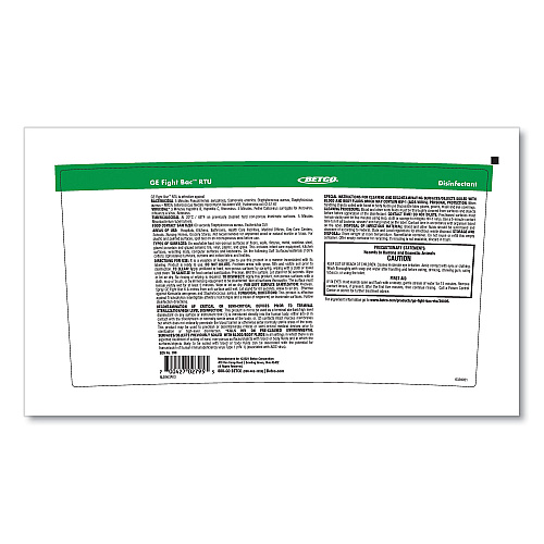 Betco Fight Bac RTU Disinfectant, Fresh Scent, 5 gal Pail (3900500)