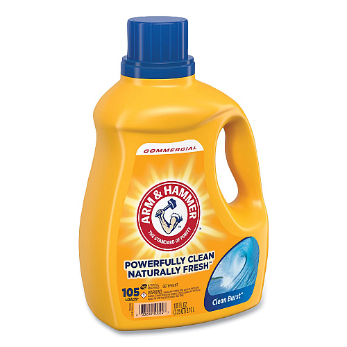 Arm & Hammer Dual HE Clean-Burst Liquid Laundry Detergent, 105 oz Bottle, 4/Carton (3320050024)