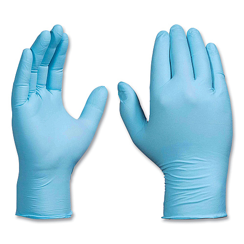 GloveWorks by AMMEX Industrial Nitrile Gloves, Powder-Free, 5 mil, Blue, Large, 100 Gloves/Box, 10 Boxes/Carton (INPF46100)