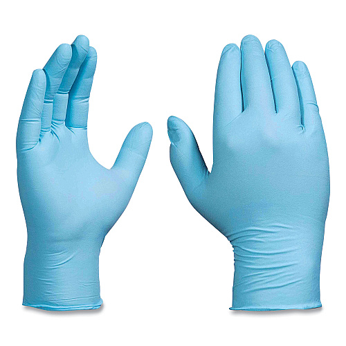 GloveWorks by AMMEX Industrial Nitrile Gloves, Powder-Free, 5 mil, Blue, X-Large, 100 Gloves/Box, 10 Boxes/Carton (INPF48100)