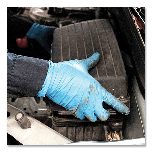 GloveWorks by AMMEX Industrial Nitrile Gloves, Powder-Free, XX-Large, 5 mil Thick, 9.5" Long, Blue, 100/Box, 10 Boxes/Carton (INPF49100)