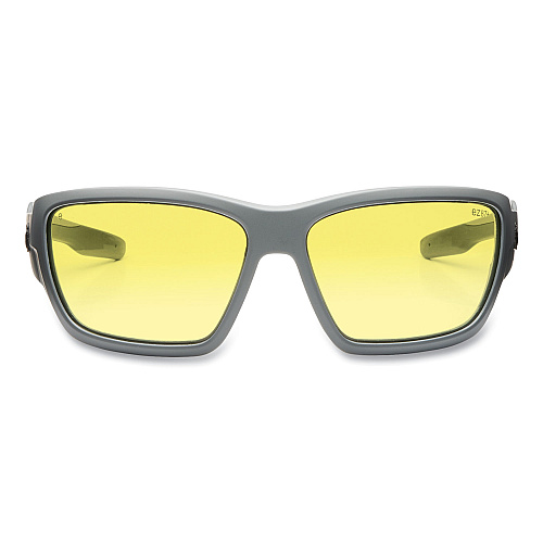 ergodyne Skullerz BALDR Safety Glasses, Matte Gray Nylon Impact Frame, Yellow Polycarbonate Lens (57150)