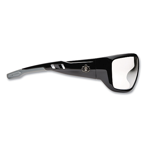 ergodyne Skullerz BALDR Safety Glasses, Black Nylon Impact Frame, Anti-Fog Clear Polycarbonate Lens (57003)