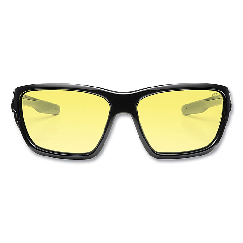 ergodyne Skullerz BALDR Safety Glasses, Black Nylon Impact Frame, Yellow Polycarbonate Lens (57050)
