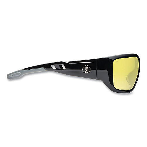 ergodyne Skullerz BALDR Safety Glasses, Black Nylon Impact Frame, Yellow Polycarbonate Lens (57050)