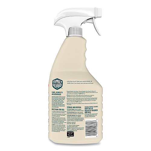 FamilyGuard Disinfectant, Fresh Scent, 32 oz Trigger Bottle, 8/Carton (327118)