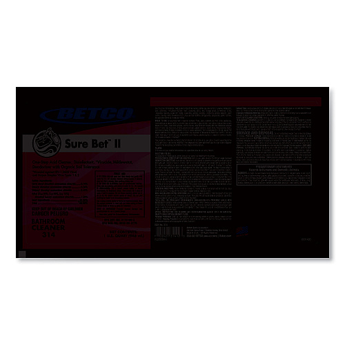 Betco Sure Bet II Foaming Disinfectant, Citrus Floral Scent, 32 oz Bottle, 12/Carton (3141200)