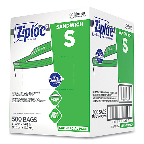Ziploc Sandwich Bags 500 Count Box (373953)