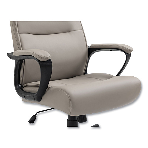 Alera Oxnam Series High-Back Task Chair, Supports Up to 275 lbs, 17.56" to 21.38" Seat Height, Tan Seat/Back, Black Base (ALEON41B59)