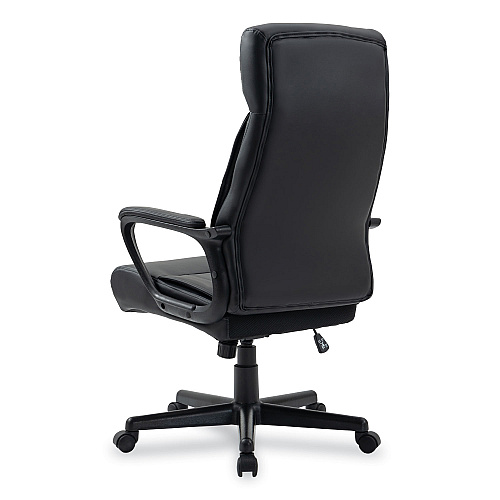 Alera Oxnam Series High-Back Task Chair, Supports Up to 275 lbs, 17.56" to 21.38" Seat Height, Black Seat/Back, Black Base (ALEON41B19)