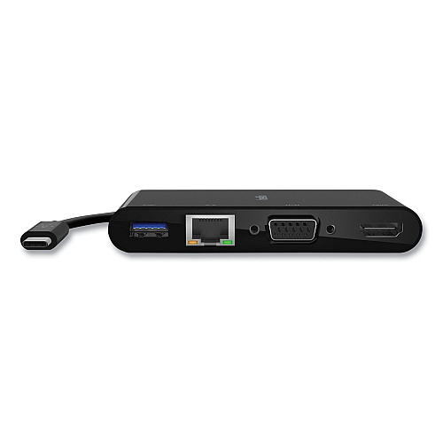 Belkin USB-C Multimedia Adapter, HDMI/Ethernet/USB-A/USB-C/VGA, 4.33", Black (AVC005BKBL)