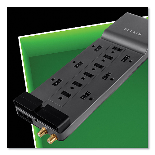 Belkin Professional Series SurgeMaster Surge Protector, 12 AC Outlets, 8 ft Cord, 3,780 J, Dark Gray (BE11223008)