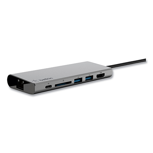 Belkin USB-C Multimedia Hub, 6 Ports, Space Gray (F4U092BTSGY)
