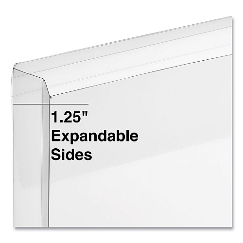 Universal Top Opening Poly Envelopes, 1.25" Expansion, Letter Size, Clear, 10/Pack (UNV50790)