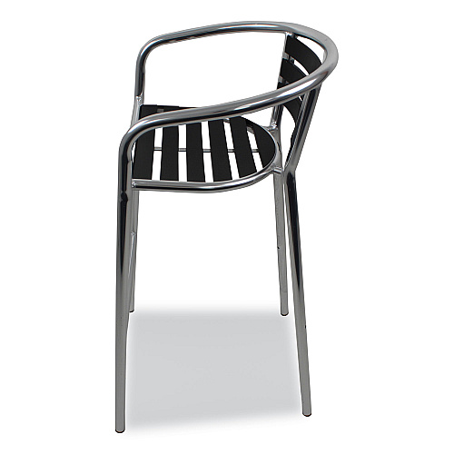 JMC Furniture Pinzon Series Barstools, Supports Up to 300 lb, 31" Seat Height, Black/Silver Seat, Black/Silver Back; Silver Base (PINBSBLK)